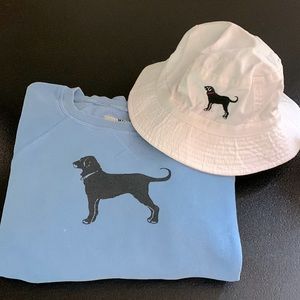 Vintage The Black Dog Martha’s Vineyard Crewneck Sweatshirt and Hat.